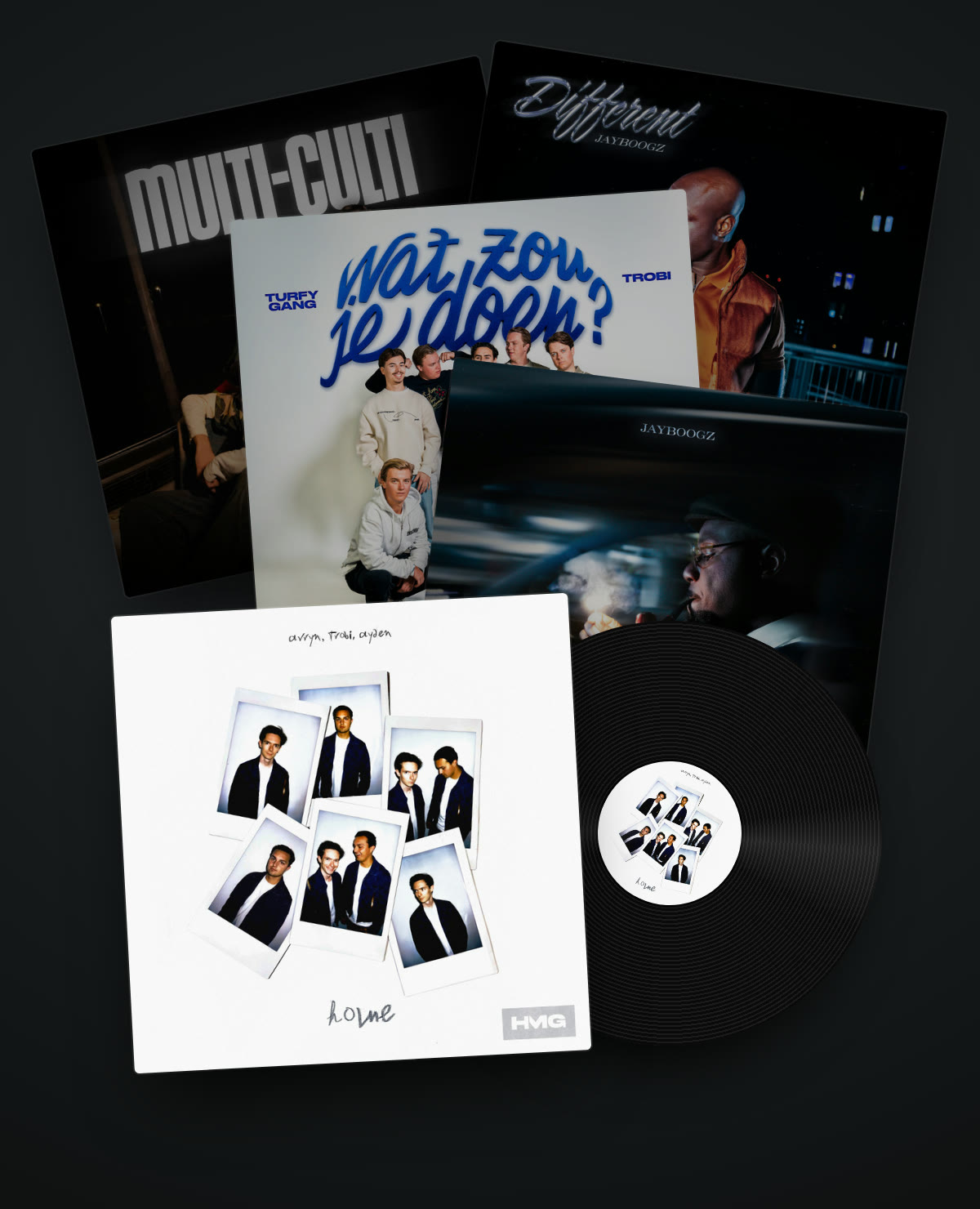 Coverarts voor verschillende artiesten