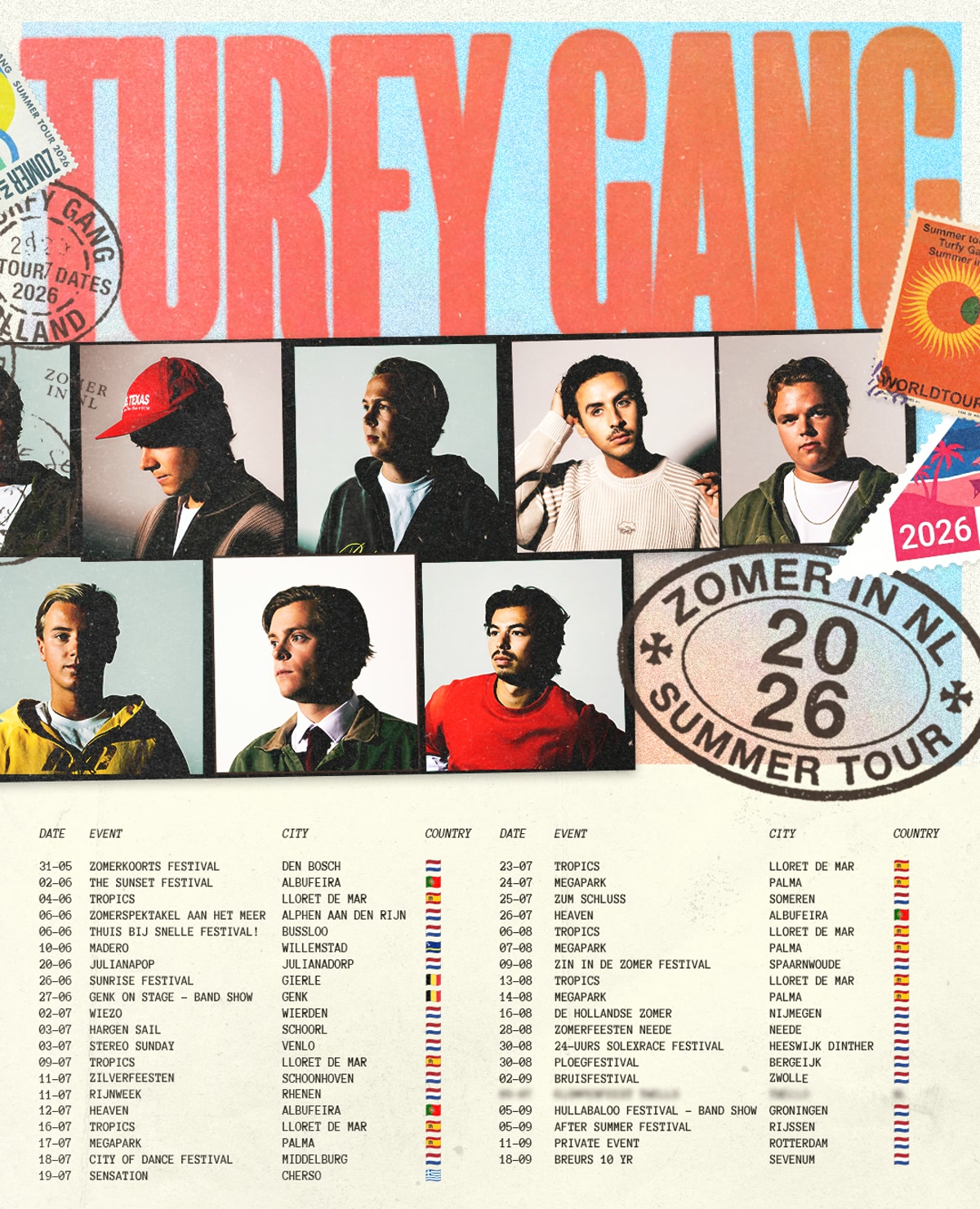 Tourposter voor Turfy Gang